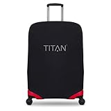 TITAN Luggage Cover UNIVERSAL - aus elastischem Spandex Polyester für 4-Rad Trolleys L, 77 cm,...