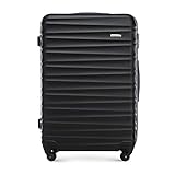 WITTCHEN Stabiler Großer Koffer Trolley Koffer Reisekoffer Schwarz ABS Hartschalen Trolley 4 Rollen...