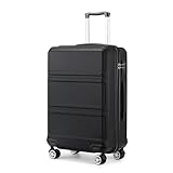 KONO Trolley Koffer Mittelgroß 4 Rollen Leicht Hartschalenkoffer Reisekoffer mit TSA Schloss,...
