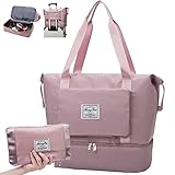 Groß Sporttasche für Herren und Damen Faltbare Reisetasche Woukksy Weekender Carry On Workout...