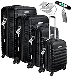 KESSER® 4tlg. Hartschalenkofferset Hartschalenkoffer Reisekoffer Set Reisekofferset Trolley Koffer...