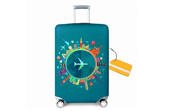 13-32 Zoll Kofferhülle Koffer Abdeckung Kofferbezug Luggage Gepäck Cover Kofferschutzhülle Mädchen im Kleid Drucken