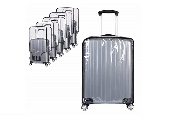 Für Reisekoffer mit 24 Zoll Größe M Schwarz Meijunter Durchsichtige PVC Kofferhülle wasserdichte Kofferschutzhülle ohne Koffer 